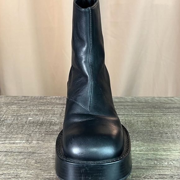 MM6 MAISON MARTIN MARGIELA Black Décolleté Platform Heel Bootie Size 38 - Picture 10 of 17